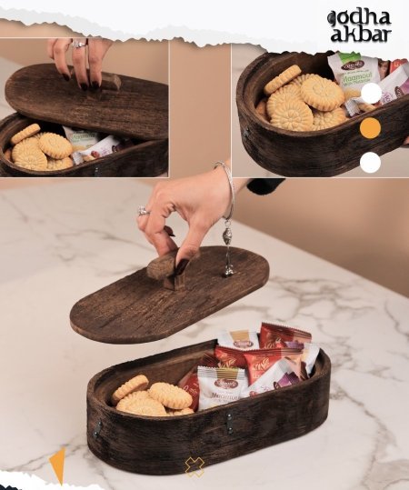 مضيفة خشبية مع غطا (africano -30)