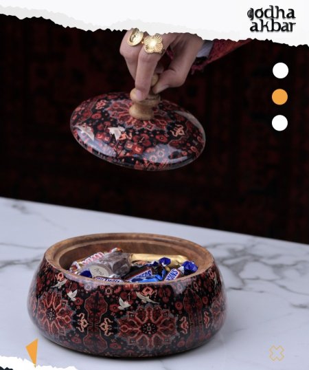  مضيفة من خشب المانجا بالنقشة الافغانية AFGANI 19