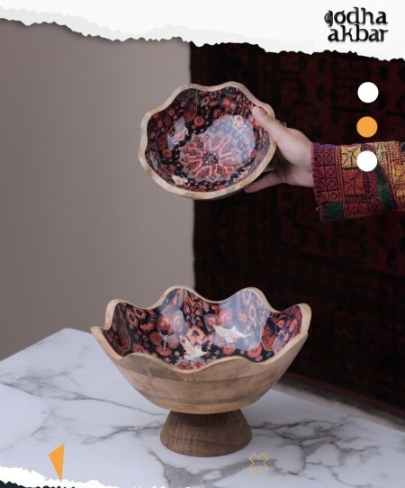 طقم جاط خشبي مع صحن تقديم (AFGANI 8)