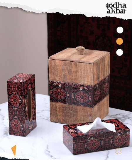  سلة مهملات مع بكيتين محارم (AFGANI 38)