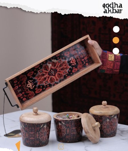 صنية مع طقم تقديم ثلاثي (AFGANI 1)