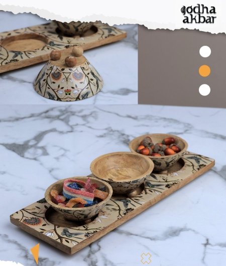 طقم صحون مكسرات مع صنية (HODU 35)