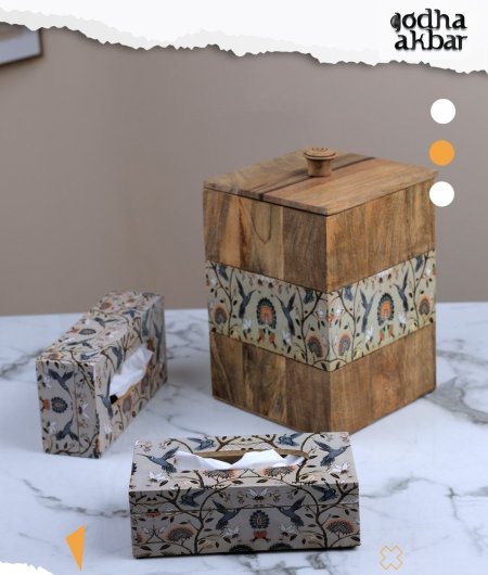 طقم سلة مهملات +بكيتين محارم (HODU 38)