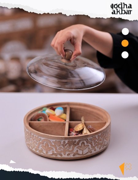 Rafeef 2 مضيفة مع غطاء زجاجي