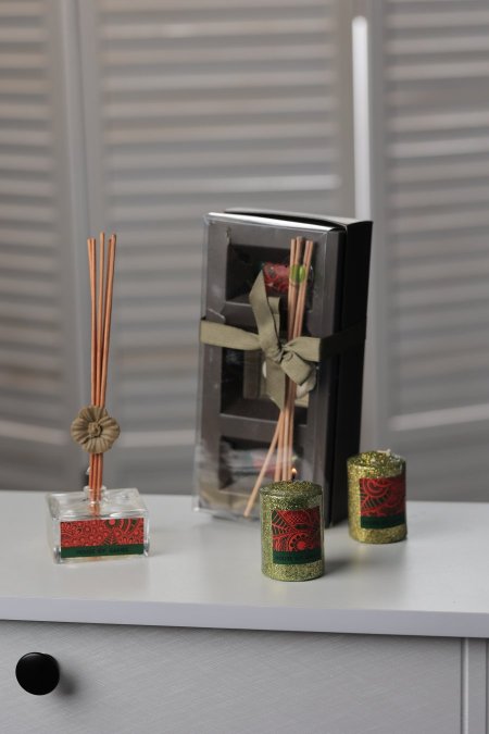 معطر عيدان مع شمع عدد 2