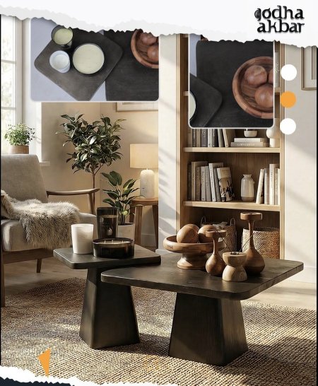 طقم طاولات (AE-14 L BRASS & BLK & AE-14 S BRASS & BLK)